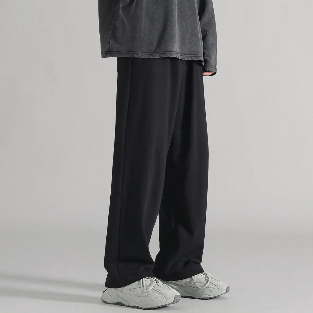 Mens Joggers Pants Summer Streetwear Oversized Black Loose Fit Casual Trousers Plus Size Elastic Waist Baggy Sweatpants Male