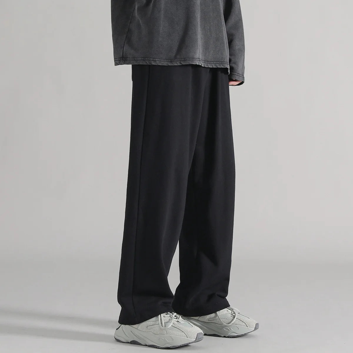 Mens Joggers Pants Summer Streetwear Oversized Black Loose Fit Casual Trousers Plus Size Elastic Waist Baggy Sweatpants Male