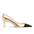 Golden high heels for women, new style, with pointed, slender heels,small fragrant style,color blocking, sexy banquet high heels