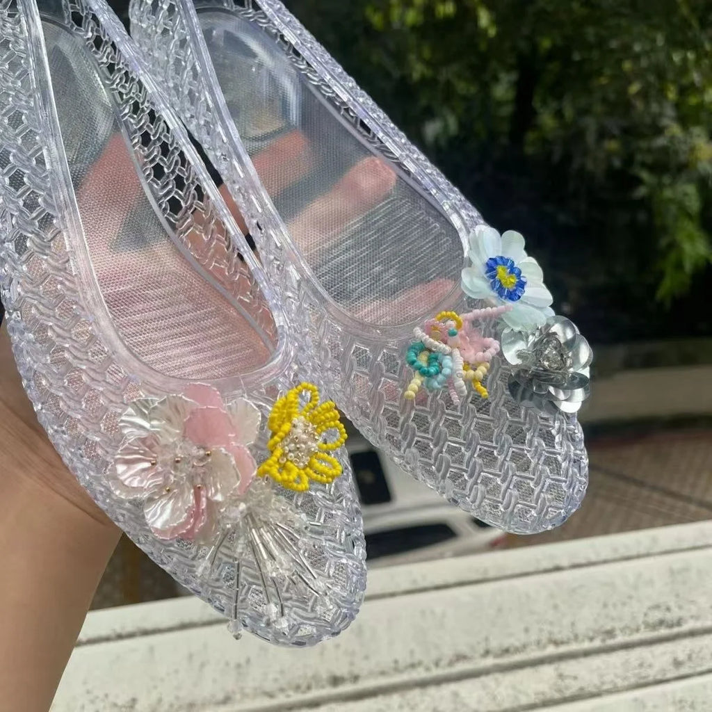 Fashion Crystal Shoes Decorations Advanced Dead Flower Pearl Bow Sequin Shoe Charms Set DlY Detachable Shoes Chic Vacation Shoes