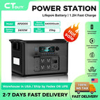 CTOLITY AP2000 2400W Portable Power Station 220v AC 2048WH Solar Generator Energy Storage Power Supply Camping LiFePO4 Batteries