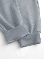 Spring/Autumn High-Quality Men's Sport Pants with Drawstring Cuffs and Zippered Pockets - Solid Color Elasticated Casual Pants