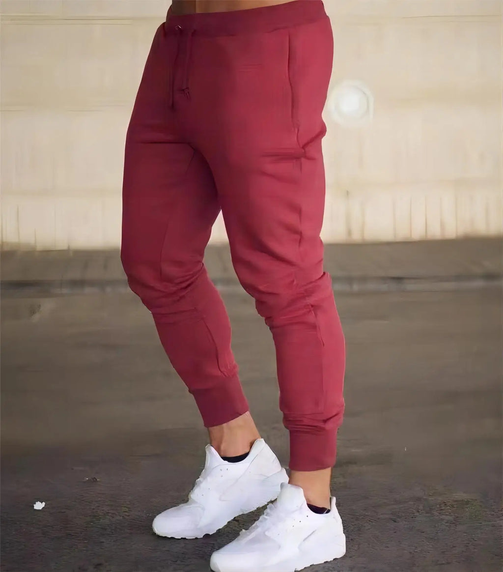 New Autumn Men's Sport Pants Casual Knitted Trousers With Zipper Pockets Solid Color Jogger pants Male pantalon chandal hombre