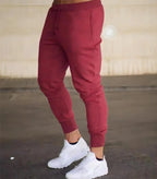 New Autumn Men's Sport Pants Casual Knitted Trousers With Zipper Pockets Solid Color Jogger pants Male pantalon chandal hombre