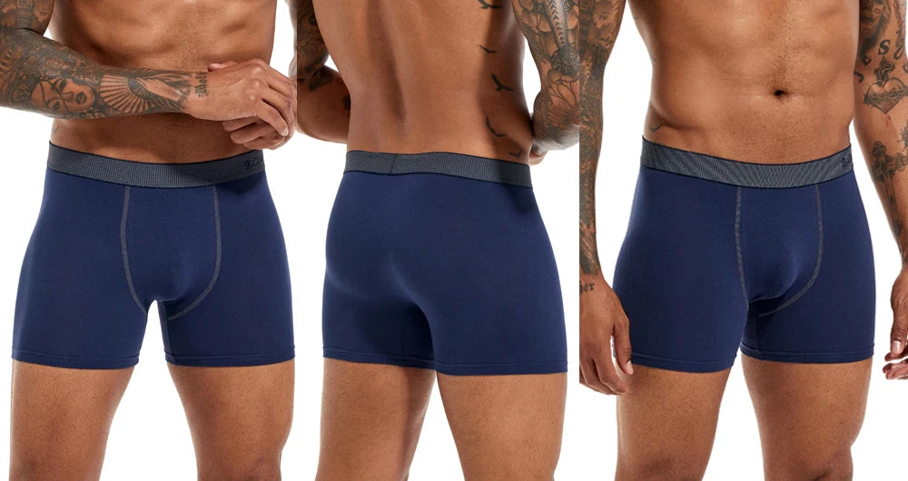 4pcs/pack Boxer Briefs Men's Panties Letter Man Underwear Solid Color Cotton Men Underpants Sexy Undrewear Shorts BONITOS Brand