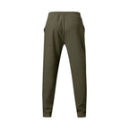 Men Casual LooseStraight Leg Dress Pants Elastic Drawstring Waist Front Seam Plain Wide Leg Trousers Daily Street Vacation Relax