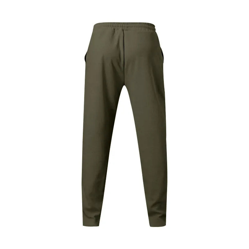 Men Casual LooseStraight Leg Dress Pants Elastic Drawstring Waist Front Seam Plain Wide Leg Trousers Daily Street Vacation Relax