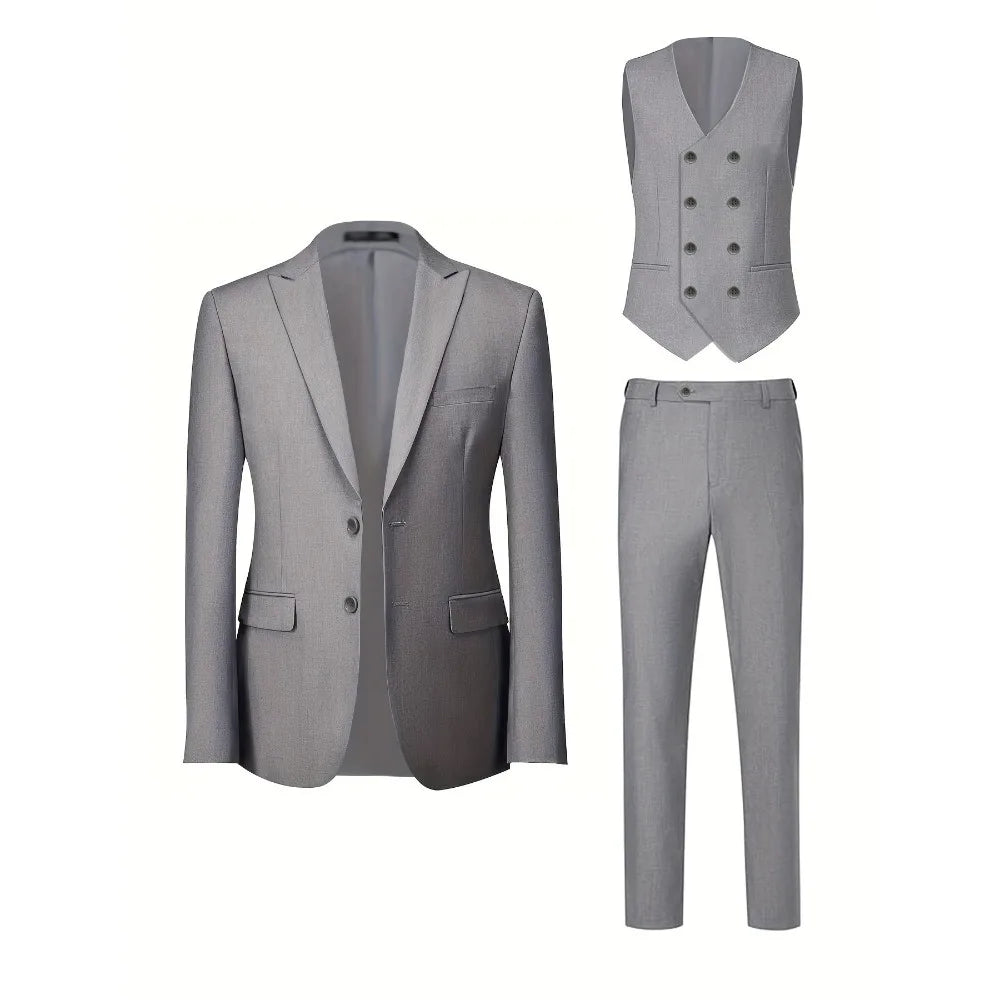 2026 Best Selling Formal Suit Single Breasted Business Outfit Four Seasons mens suits 3 piece