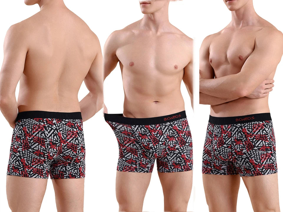3pcs White Cotton Underwear For Man Boxers Soft Sexy Men's Panties Letter Elastic Band Boxer Short Men Underpants Print Trunks