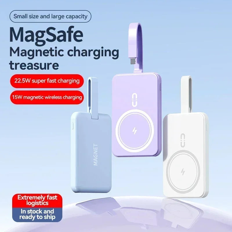2026 New 30000mAh Mini Wireless Charger PowerBank 22.5W Fast Charging For iPhone Samsung Huawei   Powerbank