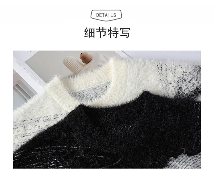 2024 Winter Sweaters for male men thick O-neck sweater men Student youth sweaters autumn Men's wool Casual Knitwear Pullover