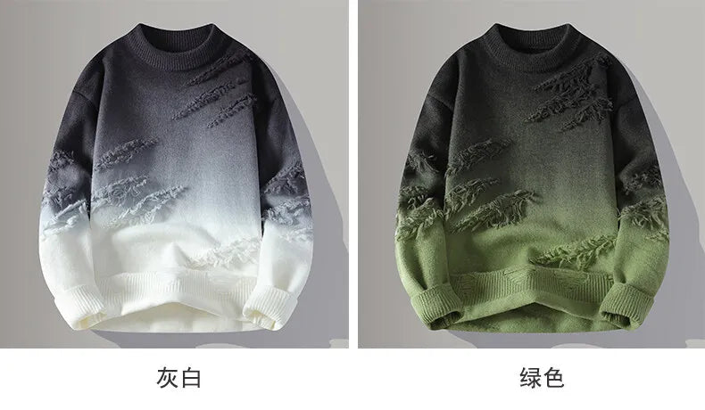 2024 Winter Sweaters for male men thick O-neck sweater men Student youth sweaters autumn Men's wool Casual Knitwear Pullover