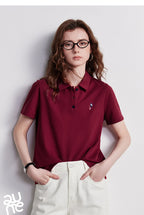 TOYOUTH Women Polo Shirt 2026 Summer New Breathable Short Sleeve Versatile Pullover Tops