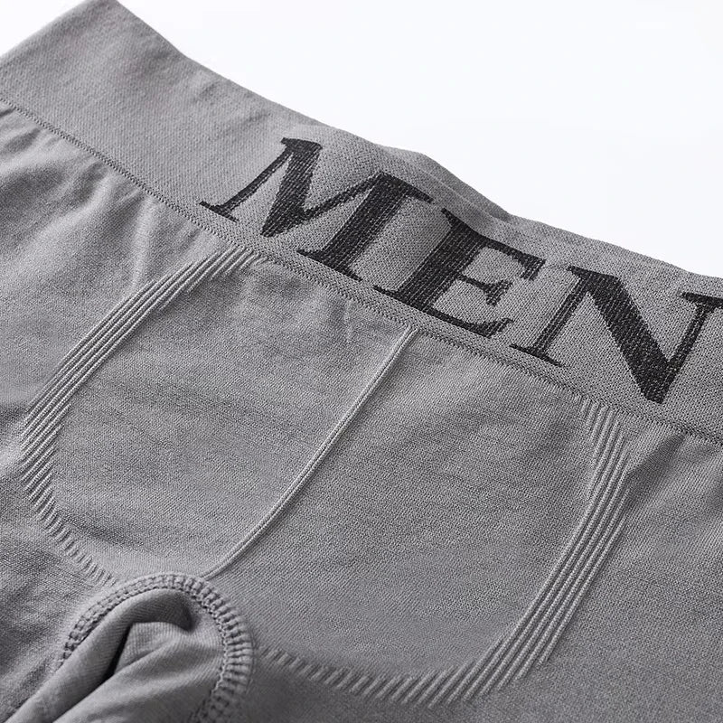 5 Pcs Men’s Boxer Briefs High Elastic Breathable Underwear Soft Cotton Stretch Shorts Comfortable Plain Color Panties