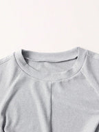 Women Round neck Chest Crossed Waist short sleeve Side split medium-length dress Homecoming Valentine's Day Elegant