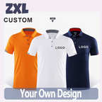 2023 Quick-drying Sports Polo Shirt Custom Design Company Brand Logo/Print Embroidery Breathable Lapel Short Sleeve Tops S-4XL
