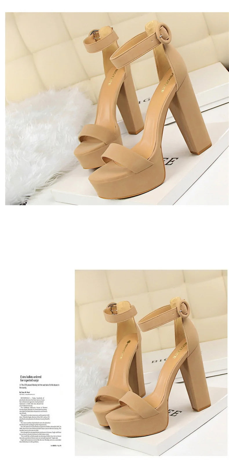 Brand Elegant Sandals Women High Heels Pumps Super High Heel 13cm Women'S Banquet Sandals Waterproof Platform Toe Sandals