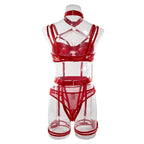 Toucheart 4 Piece Set Sexy Chain Halter Underwear Set For Women Erotic Lingerie Temptation Sexy Role Play Chain Underwear Set