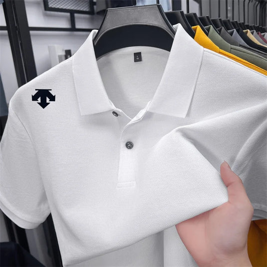 Mercerized Cotton100% Men's Summer Luxury Brand Short Sleeves Polo Shirt 25 Colors Choose From T-Shirt Business Leisure Men Top