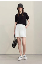 Amii Women's Shorts 2026 Summer New Rolled Casual Cotton Pants Cuffed Hem Solid Color Versatile Basic Woman Clothes 12622140