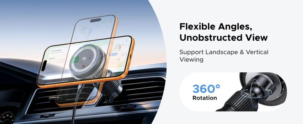 UGREEN MagFlow Pro Qi2.2 25W Magnetic Wireless Car Charger with Cooling Fan For iPhone 16 17 Pro Car Phone Holder Fast Charging