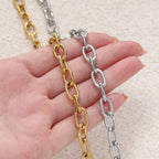 1Meter/Pack 304 Stainless Steel Knot Gold Steel Color Handmade Chains for DIY Necklace Bracelets Jewelry Making Accessories