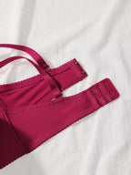 New Hot Selling Solid Color Daily 2-piece Set with Steel Rim push up Bra for Women Underwear Set J2611
