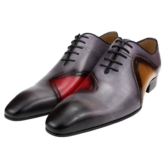 Formal Mens Calfskin Shoe Italy Men's Prince Classic Modern Formal Oxford Wingtip Lace Up Dress Shoes Loafer Oxford Mixed Colors