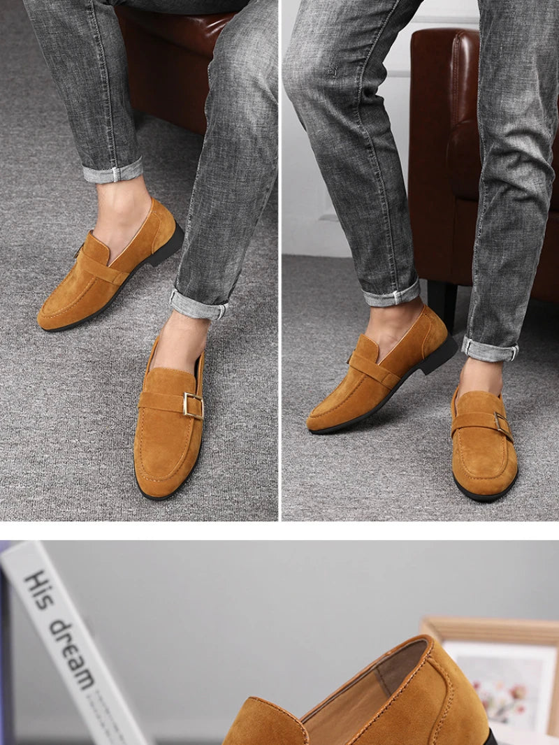 Mens Fashion Black Leather Shoes Autumn British Style Formal Business Footwear Low Top Commute Style Dress Shoes For Suits