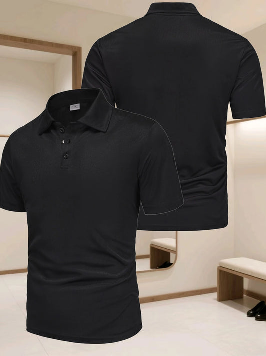 Men's Polo Shirt Solid Color Sports and Leisure Breathable Top Outdoor Sports and Leisure Clothing Home Men's Polo Shirt