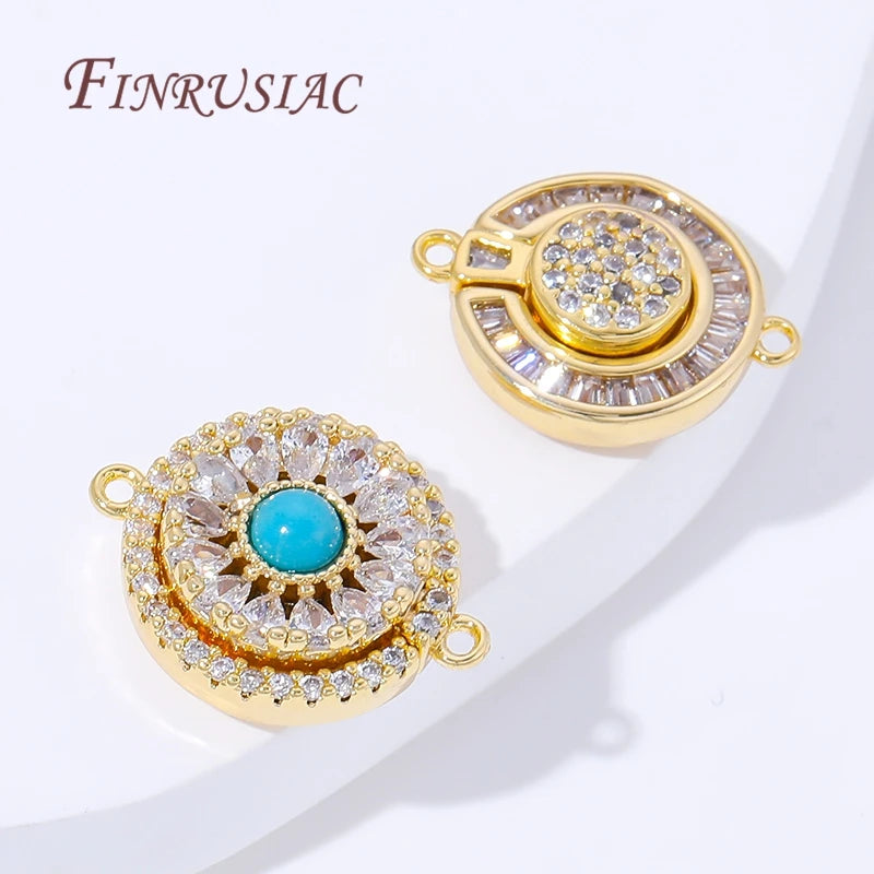 1 Pcs 18K Gold Plated Magnetic Lock For Bracelet Connectors Accessories,Magnetic Fasteners Clasp For DIY Jewelry Making Supplies