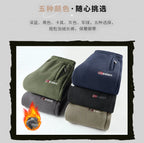 Winter and autumn thick fleece jogging pants for men, casual pants, straight-leg fleece long pants, high-quality, European size