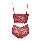 Thin Lace Flower Printed Underwear Suit Sexy Women Lingerie Set Female Adjustable Shoulder Strap Triangle Cup Bralettle