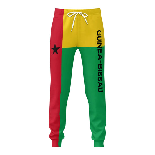 Mens Sweatpants Guinea-Bissau Flag Pants with Pockets Joggers Soccer Football Multifunction Sports Sweat With Drawstring