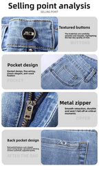 2026 Brand Best Price Comfort Straight Denim Pants Men's Jeans Business Casual Elastic Male High Quality Trousers