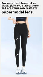 Ice Silk Shark Leggings Women High Waist Tummy Control Yoga Pants Buttery Soft Push Up Summer Thin Breathable Jeggings Workout
