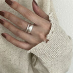 VENTFILLE 925 Sterling Silver Irregular Ring for Women Geometry Versatile Minimalism  Accessories Jewelry Gift Dropshipping