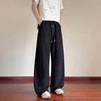 Men's Mesh Jogger Pants Wide Leg Drawstring Elastic Waist Baggy Curved Sweatpants Athletic  Relaxed Fit Casual Lantern Pants