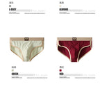 3PCS/Pack 100% Cotton Delicate Jacquard Men's Brief Antibacterial Breathable Crotch Men's Panties Soft Stretch Underwear for Man