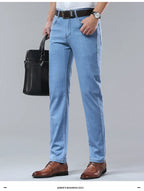2026  New In Summer Thin Jeans Men's Loose Lightweight High Quality Straight Trendy Versatile Long Pants