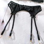Tornova 4 Piece Sexy Lingerie Set for Women Mesh and Lace Sexy Perspective Push-up Solid Color Lace Hollow Out Underwear Set New