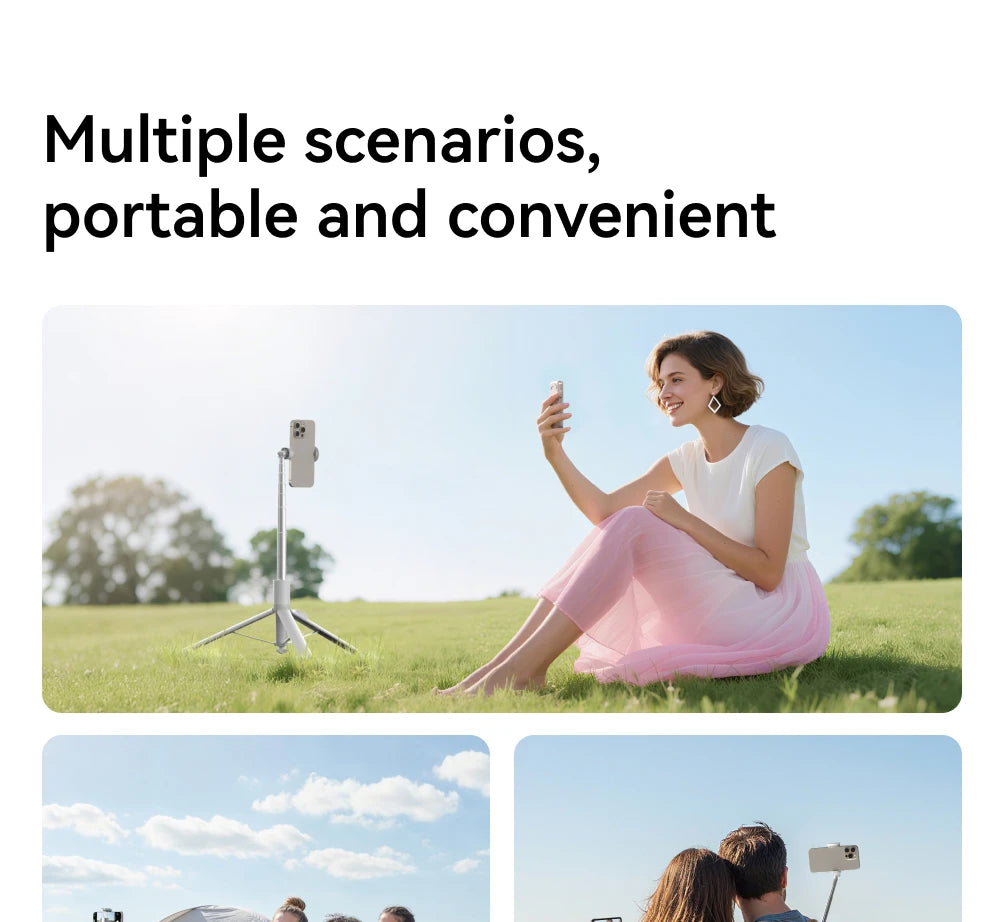 TELESIN Magnetic Phone Selfie Monitor Screen Vlog Selfie For iPhone Android Iphone Wireless Remote for MagSafe ZOOM Control