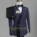 Men's 2 Piece Elegant Suit White & Black Contrast Design Blazer & Pants Refined Formal Dress for Upscale Gatherings