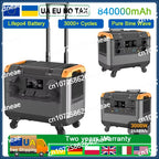 3000W Portable Power Station 2000W 1000W Solar Generator 600W LiFePo4 Batteries 220V Energy Storage Supply Camping Campervan RV
