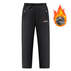 Winter and autumn thick fleece jogging pants for men, casual pants, straight-leg fleece long pants, high-quality, European size