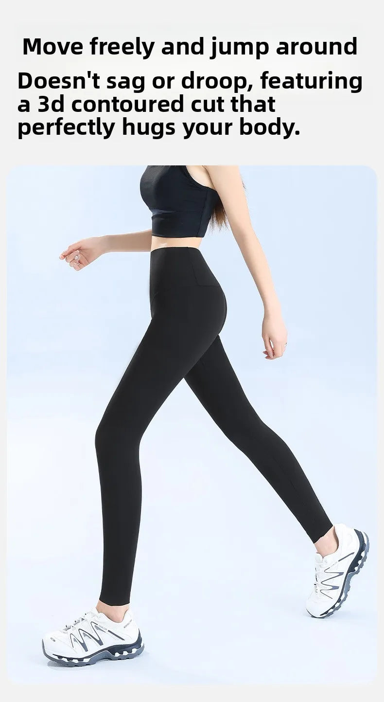 Ice Silk Shark Leggings Women High Waist Tummy Control Yoga Pants Buttery Soft Push Up Summer Thin Breathable Jeggings Workout