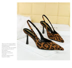 Fashionable Banquet Empty High Heel Shoes For Women's Shoes Thin Heel Pointed Toe Hollow Single Shoes For Women's Shallow Mouth