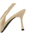 Korean Style Pointed Toe High Heels Shallow Mouth Hollow Bow Back Trip Strap Women's Shoes Thin Heels Back Empty Shoes Women