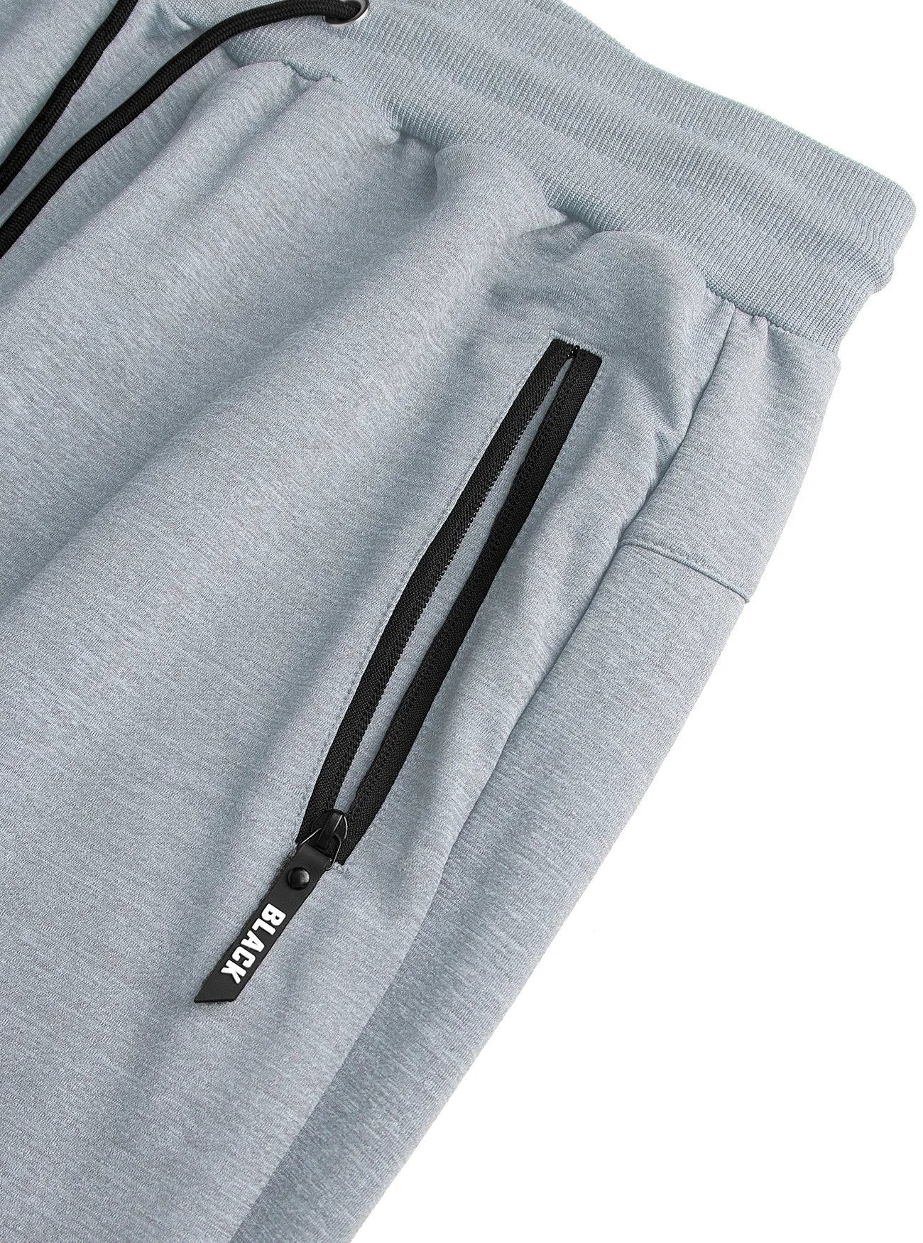 Spring/Autumn High-Quality Men's Sport Pants with Drawstring Cuffs and Zippered Pockets - Solid Color Elasticated Casual Pants