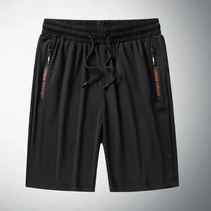 Men's Summer Ice Silk Jogger Sweatpants Zipper Pockets Breathable Running Gym Workout Athletic Mesh Pants Drawstring Design